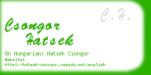csongor hatsek business card